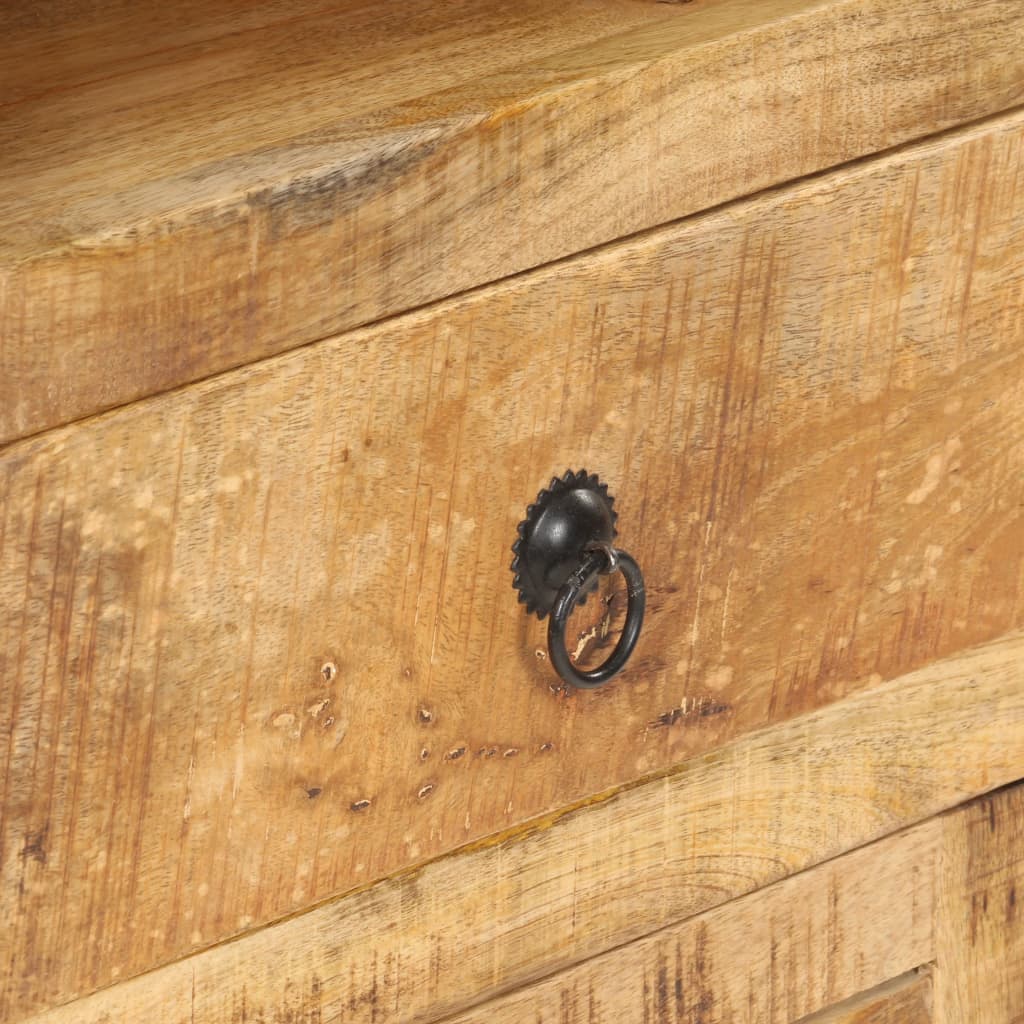Ντουλάπι με Συρτάρι/Ράφια 45x32x110 εκ. Ακατέργαστο Ξύλο Μάνγκο