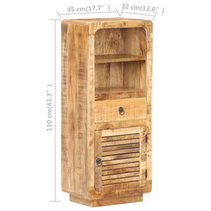 Ντουλάπι με Συρτάρι/Ράφια 45x32x110 εκ. Ακατέργαστο Ξύλο Μάνγκο