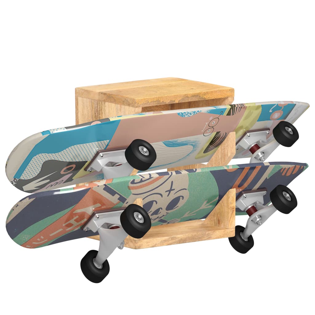 Βάση για Skateboard Επιτοίχια 25x20x30 εκ. Μασίφ Ξύλο Μάνγκο