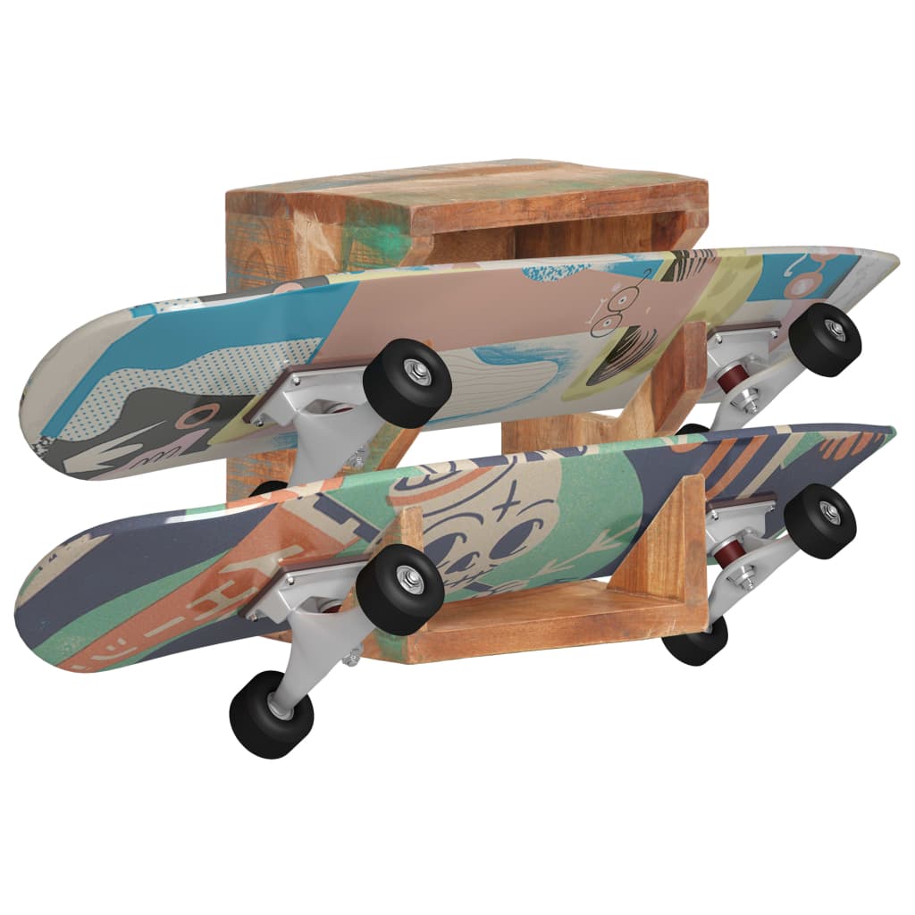 Βάση Skateboard Επιτοίχια 25x20x30 εκ. Μασίφ Ανακυκλωμένο Ξύλο