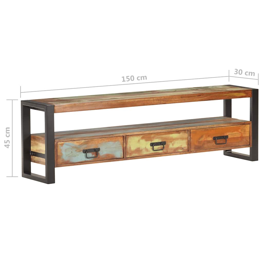 Έπιπλο Τηλεόρασης 150 x 30 x 45 εκ. από Μασίφ Ανακυλωμένο Ξύλο - Pakobazaar