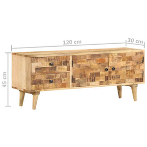 Έπιπλο Τηλεόρασης 120 x 30 x 45 εκ. από Μασίφ Ξύλο Μάνγκο