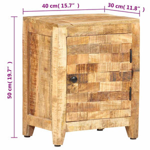 Κομοδίνο 40x30x50 εκ. από Μασίφ Ξύλο Μάνγκο