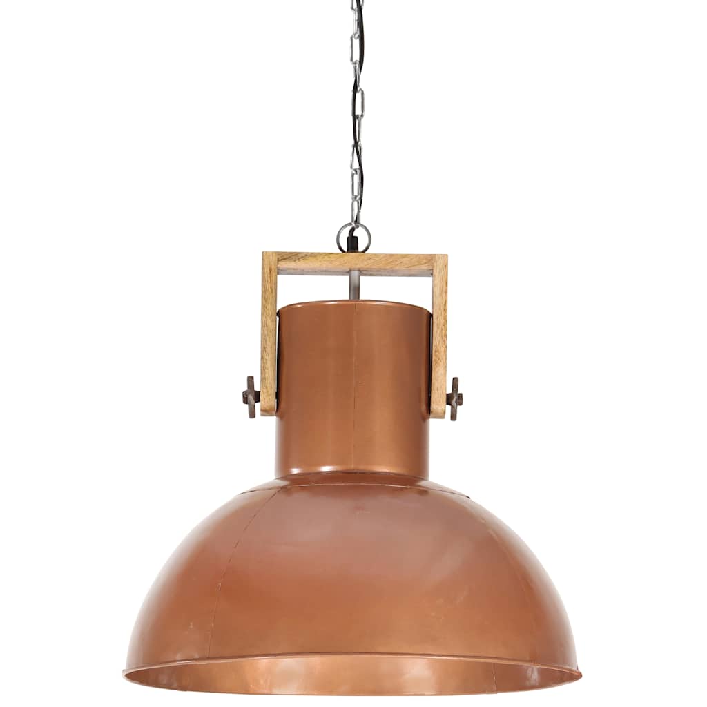 Φωτιστικό Industrial Στρογγυλό 25 W Χάλκ. 52 εκ Ξύλο Μάνγκο Ε27