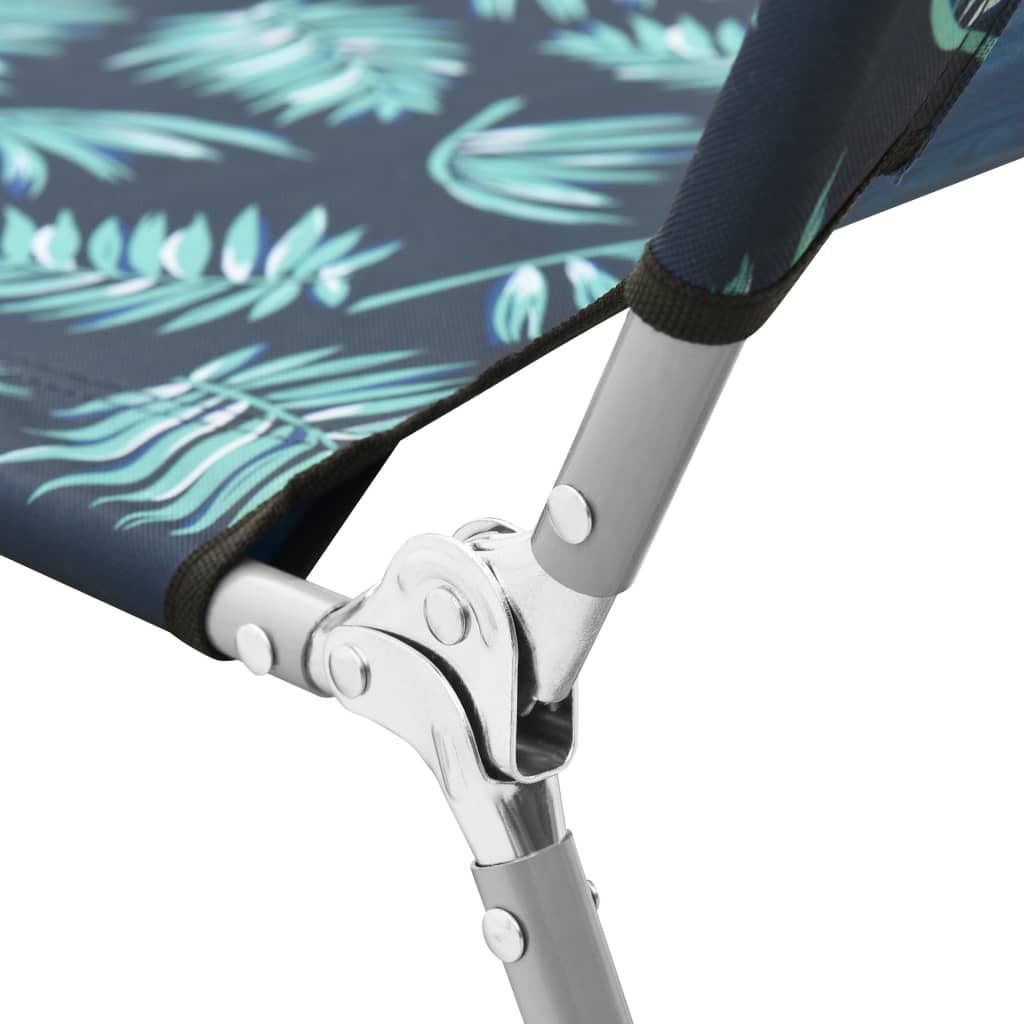 Ξαπλώστρα Πτυσσόμενη Σχέδιο Φύλλων από Ατσάλι / Ύφασμα - PAKOBAZAAR