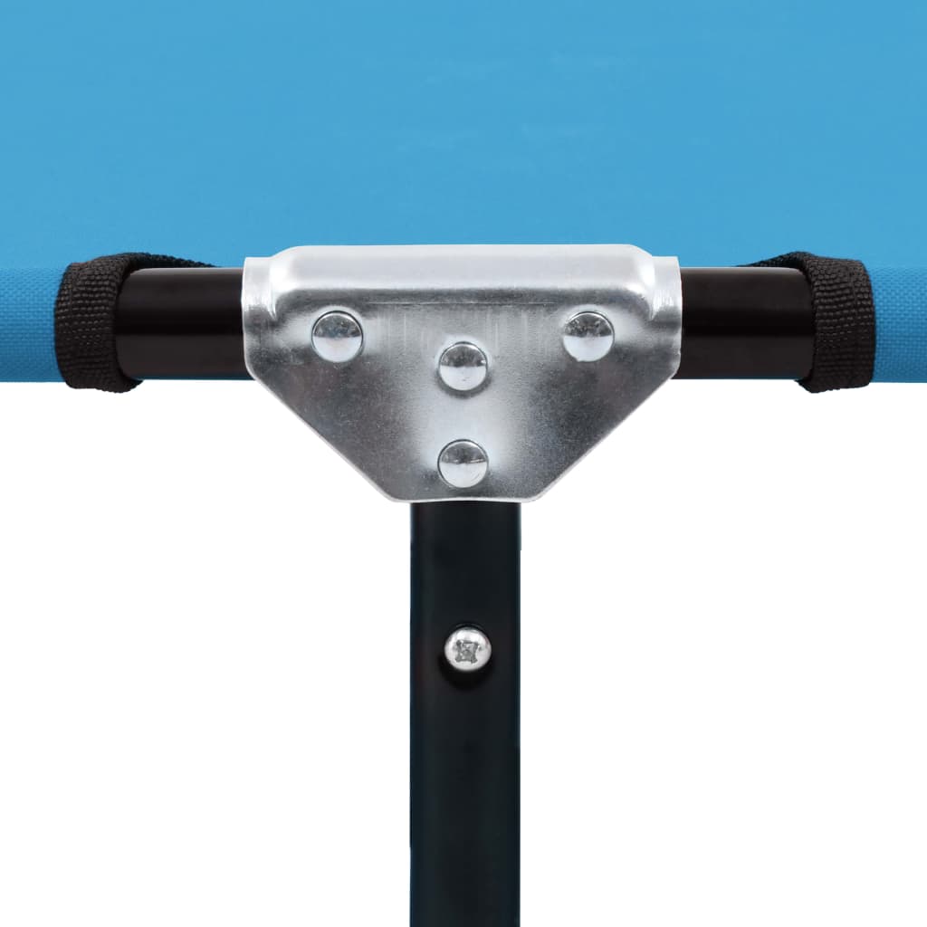 Ξαπλώστρα Πτυσσόμενη Τιρκουάζ Μπλε Ατσάλινη - PAKOBAZAAR