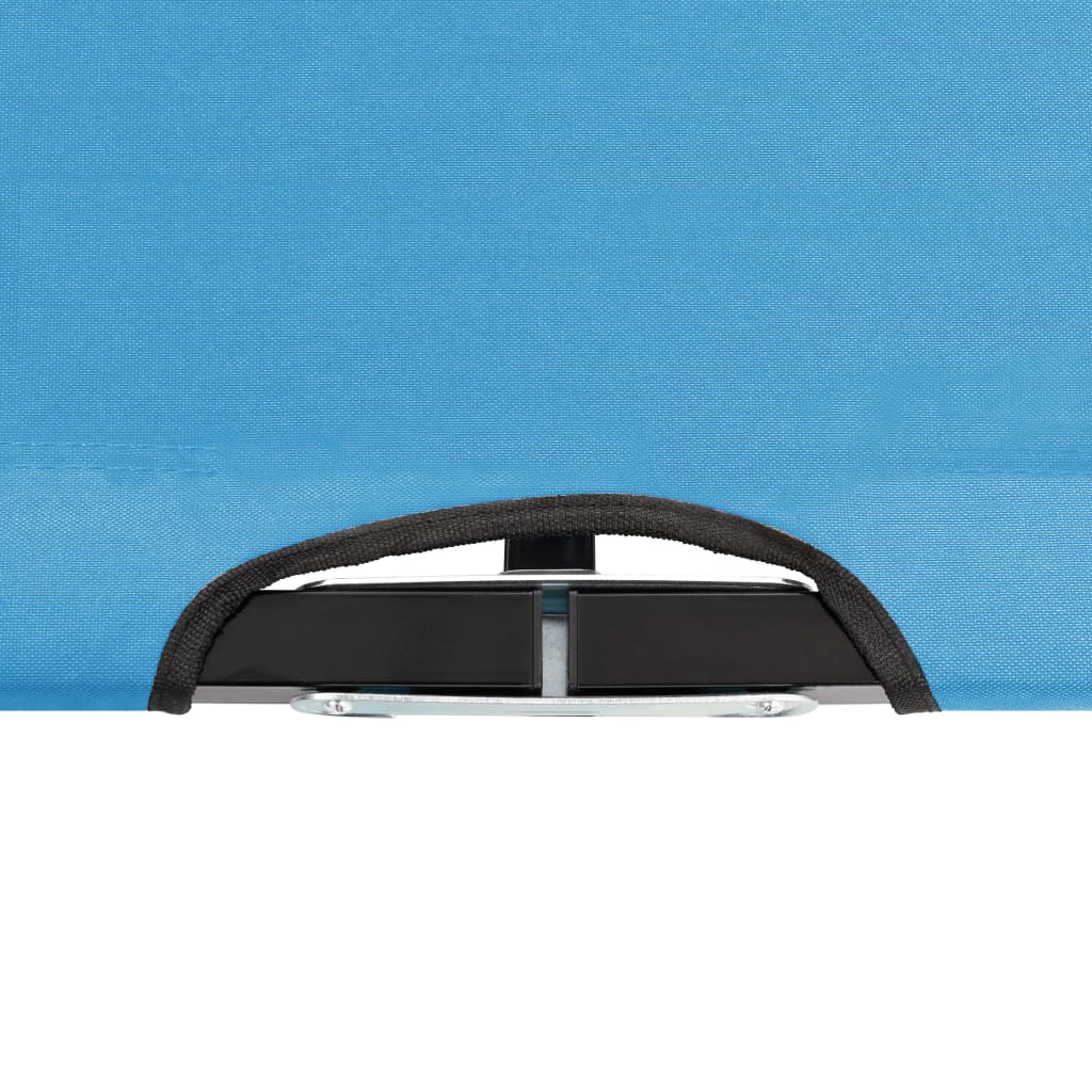 Ξαπλώστρα Δύο Ατόμων Πτυσσόμενη Μπλε Ατσάλινη - PAKOBAZAAR