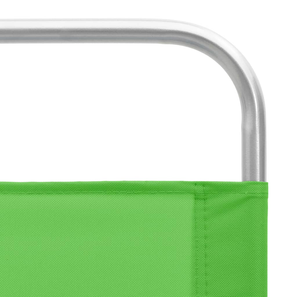 Καρέκλες Παραλίας Πτυσσόμενες 2 τεμ. Πράσινες Υφασμάτινες - PAKOBAZAAR