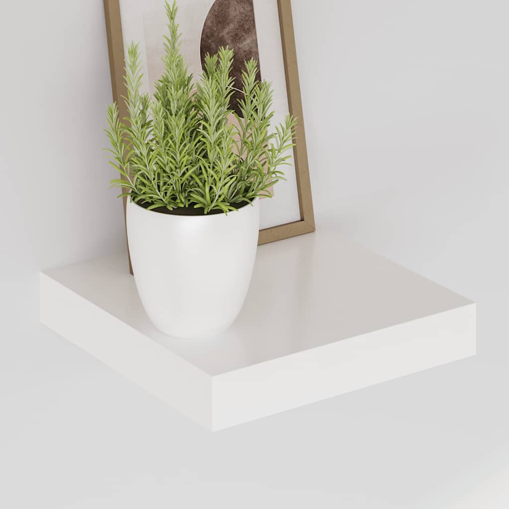 Ράφι Τοίχου Γυαλιστερό Γκρι 23x23,5x3,8 εκ. MDF