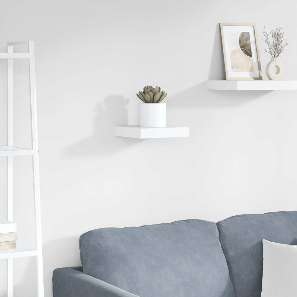 Ράφι Τοίχου Γυαλιστερό Γκρι 23x23,5x3,8 εκ. MDF