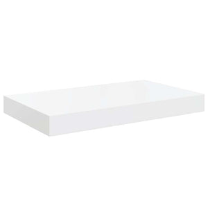 Ράφια Τοίχου Γυαλιστερά Άσπρα 2 Τεμάχια 40x23x3,8 εκ. MDF - Pakobazaar