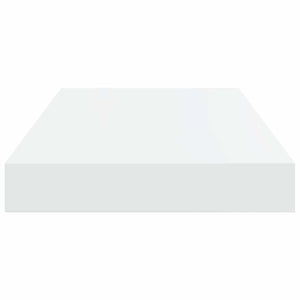 Ράφια Τοίχου Γυαλιστερά Άσπρα 2 Τεμάχια 40x23x3,8 εκ. MDF - Pakobazaar