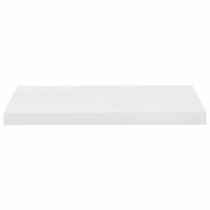 Ράφι Τοίχου Γυαλιστερό Άσπρο 60x23,5x3,8 εκ. MDF