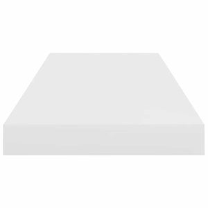 Ράφι Τοίχου Γυαλιστερό Άσπρο 60x23,5x3,8 εκ. MDF