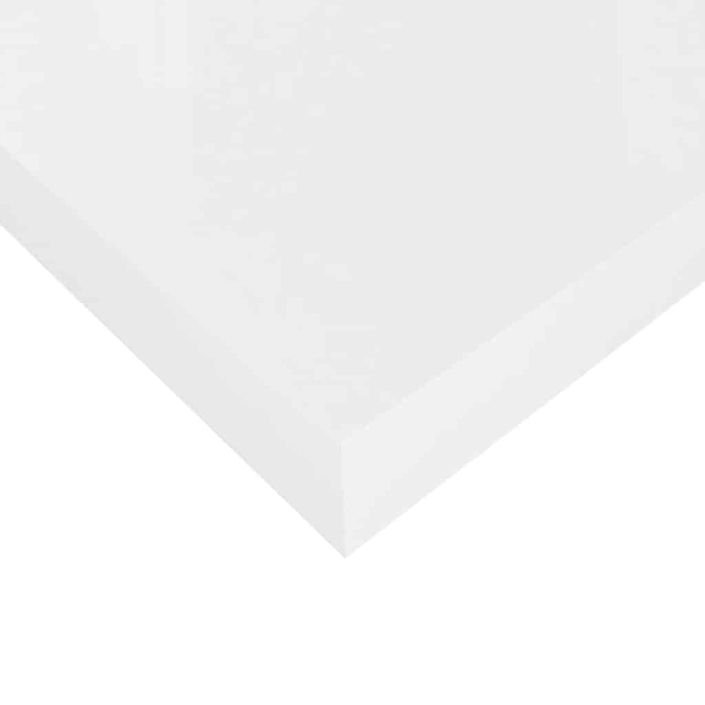 Ράφια Τοίχου Γυαλιστερά Άσπρα 4 Τεμάχια 60x23,5x3,8 εκ. MDF