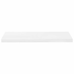 Ράφι Τοίχου Γυαλιστερό Άσπρο 80x23,5x3,8 εκ. MDF
