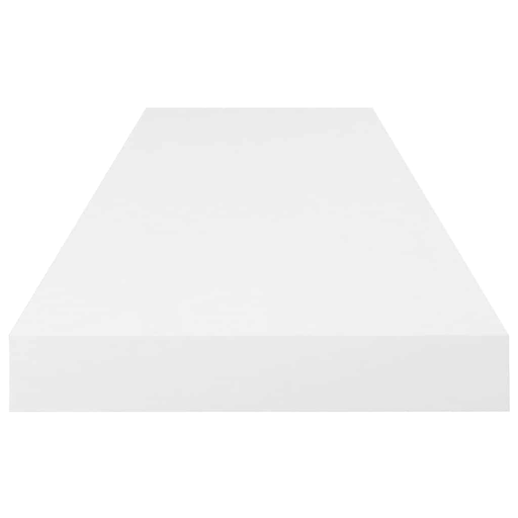 Ράφι Τοίχου Γυαλιστερό Άσπρο 80x23,5x3,8 εκ. MDF