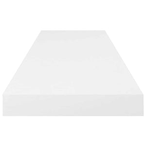 Ράφι Τοίχου Γυαλιστερό Άσπρο 80x23,5x3,8 εκ. MDF