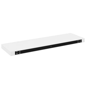 Ράφι Τοίχου Γυαλιστερό Άσπρο 80x23,5x3,8 εκ. MDF