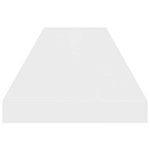 Ράφι Τοίχου Γυαλιστερό Άσπρο 90x23,5x3,8 εκ. MDF