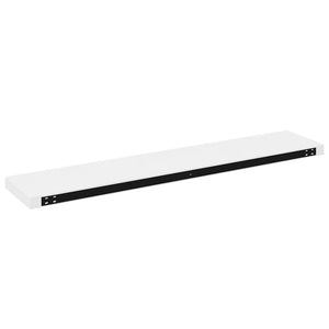 Ράφι Τοίχου Γυαλιστερό Άσπρο 120x23,5x3,8 εκ. MDF