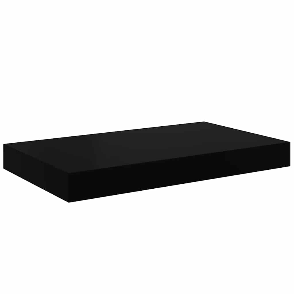 Ράφι Τοίχου Γυαλιστερό Μαύρο 40x23,5x3,8 εκ. MDF