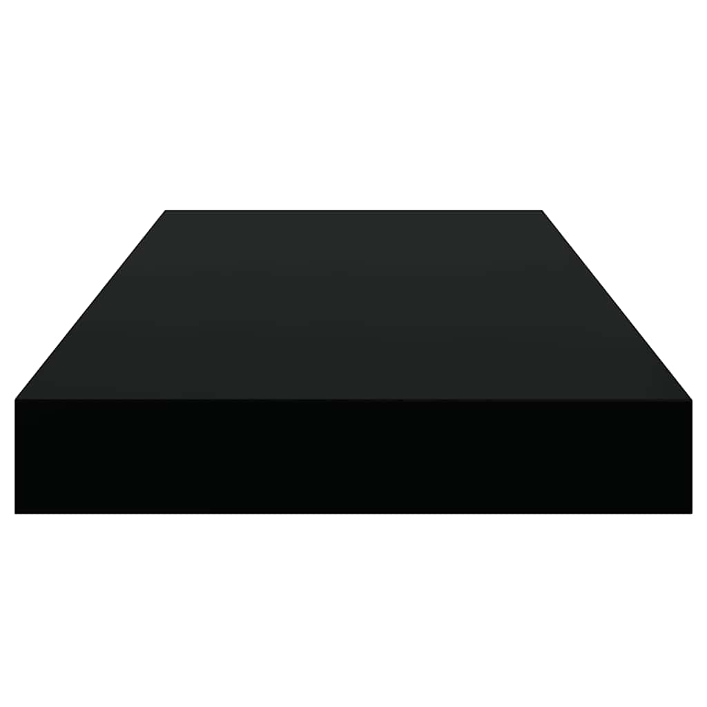 Ράφι Τοίχου Γυαλιστερό Μαύρο 50 x 23 x 3,8 εκ. MDF