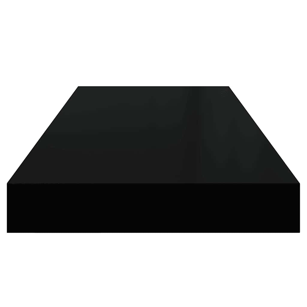 Ράφι Τοίχου Γυαλιστερό Μαύρο 60 x 23,5 x 3,8 εκ. MDF