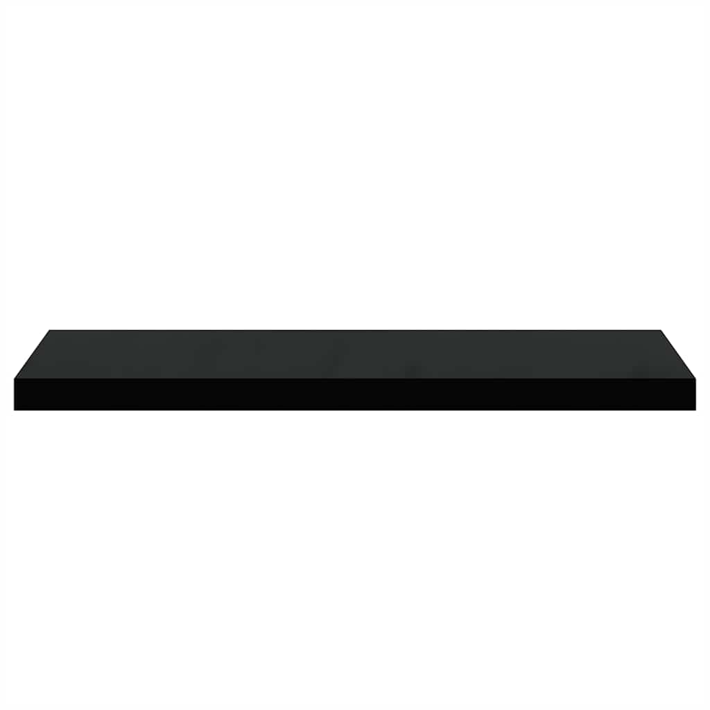 Ράφι Τοίχου Γυαλιστερό Μαύρο 80 x 23,5 x 3,8 εκ. MDF