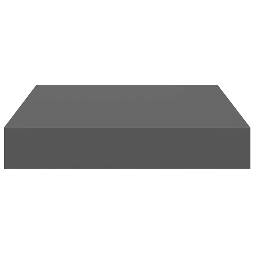 Ράφι Τοίχου Γυαλιστερό Γκρι 23x23,5x3,8 εκ. MDF