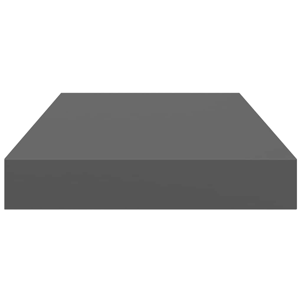 Ράφι Τοίχου Γυαλιστερό Γκρι 40 x 23 x 3,8 εκ. MDF