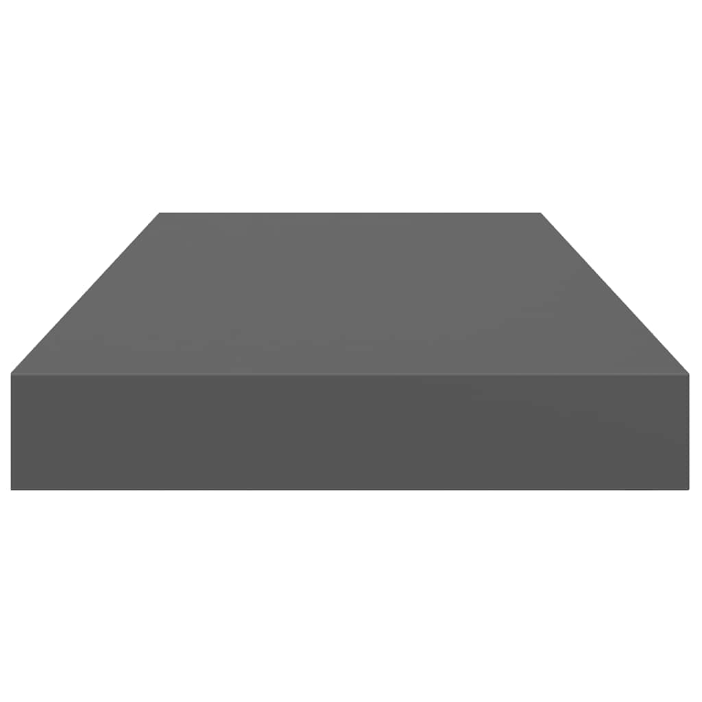 Ράφι Τοίχου Γυαλιστερό Γκρι 50x23x3,8 εκ. MDF