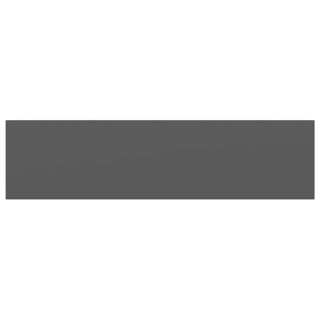 Ράφι Τοίχου Γυαλιστερό Γκρι 90 x 23,5 x 3,8 εκ. MDF
