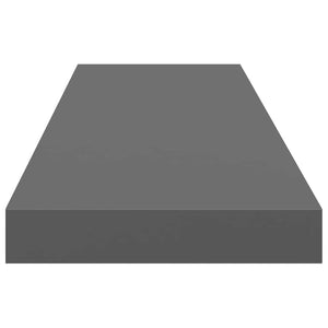 Ράφια Τοίχου Γυαλιστερά Γκρι 4 Τεμάχια 90 x 23,5 x 3,8 εκ. MDF