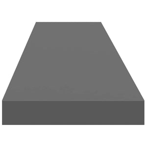 Ράφι Τοίχου Γυαλιστερό Γκρι 120x23,5x3,8 εκ. MDF