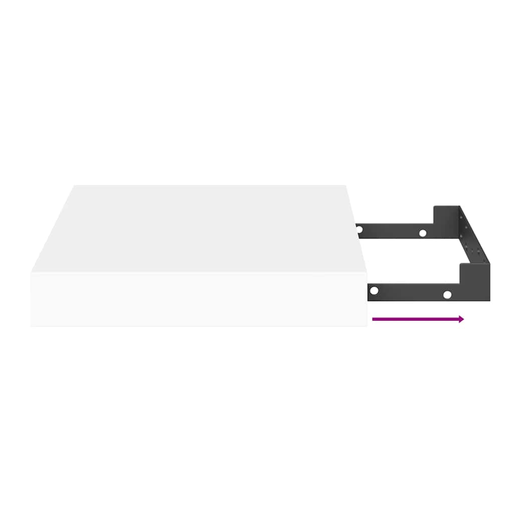 Ράφια Τοίχου 2 τεμ. Άσπρα 23x23,5x3,8 εκ. MDF