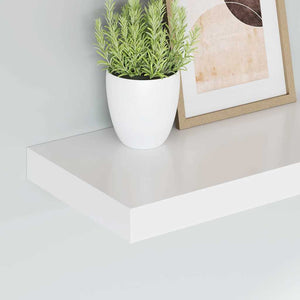 Ράφια Τοίχου 2 τεμ. Άσπρα 40x23,5x3,8 εκ. MDF