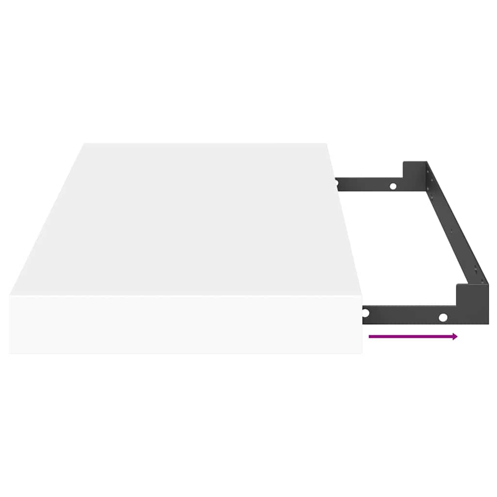 Ράφια Τοίχου 2 τεμ. Άσπρα 40x23x3,8 εκ. MDF