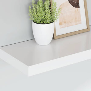 Ράφια Τοίχου 2 τεμ. Άσπρα 50x23x3,8 εκ. MDF - Pakobazaar