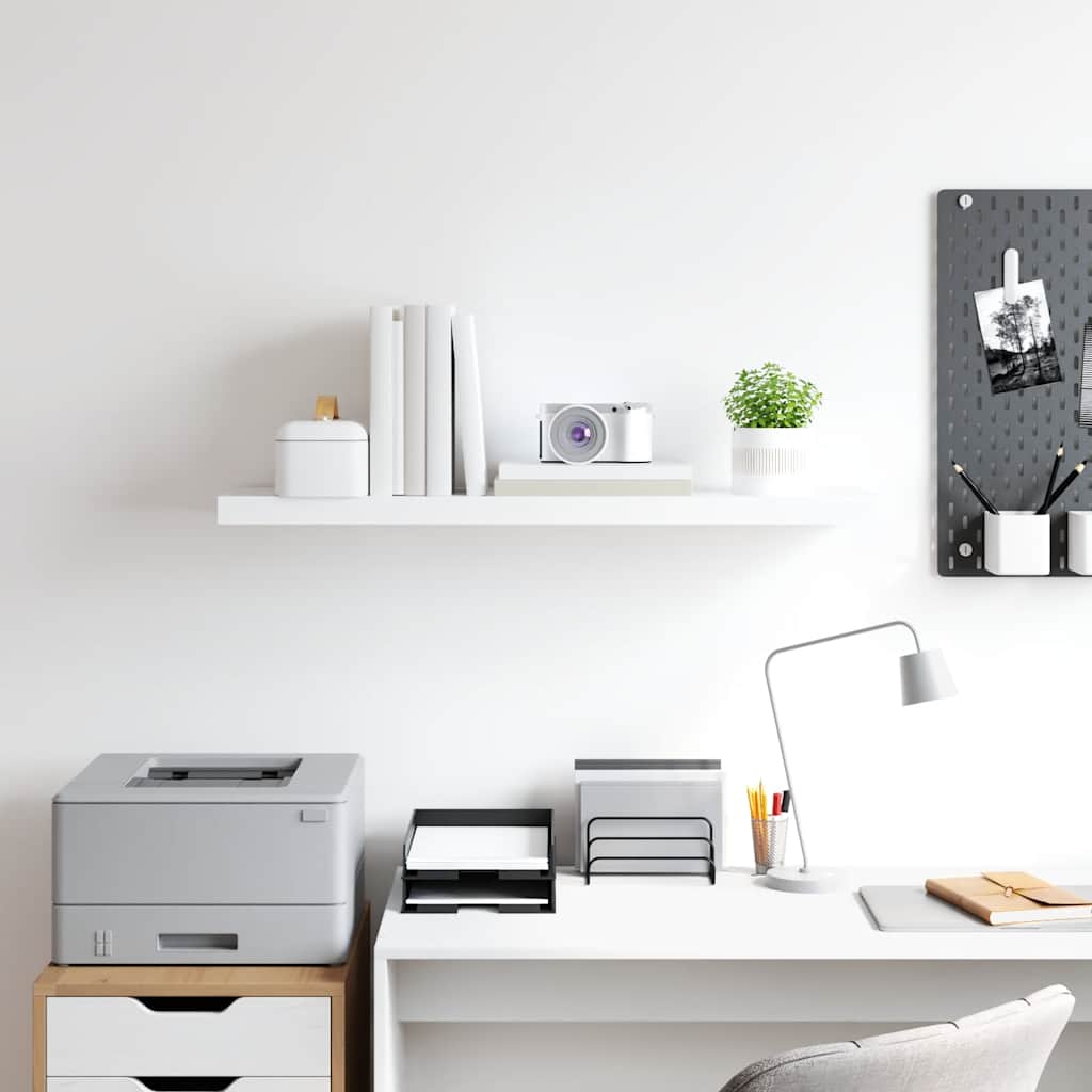 Ράφι Τοίχου Άσπρο 90x23,5x3,8 εκ. MDF