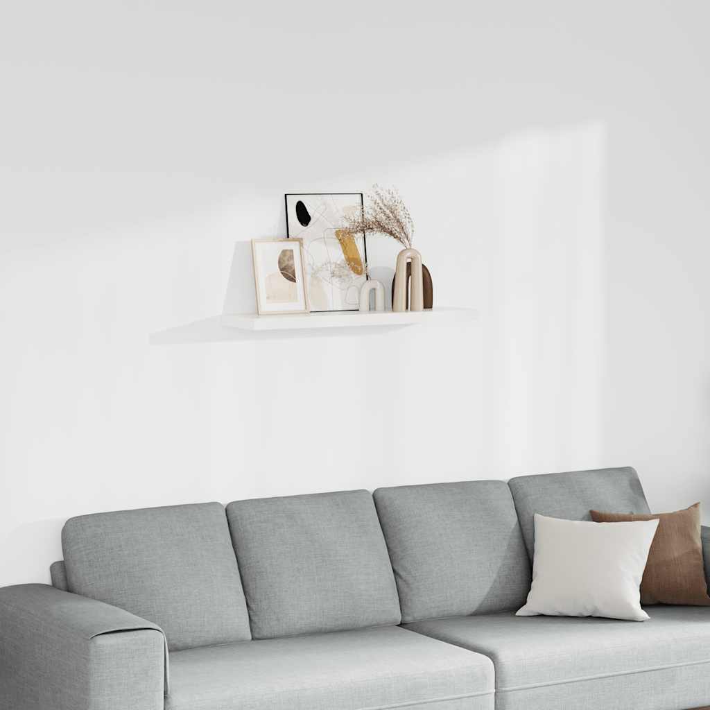 Ράφι Τοίχου Άσπρο 90x23,5x3,8 εκ. MDF