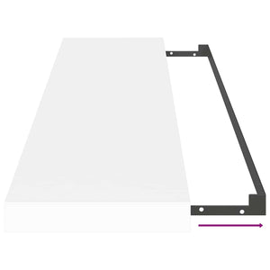 Ράφια Τοίχου 2 τεμ. Άσπρα 90x23,5x3,8 εκ. MDF - Pakobazaar