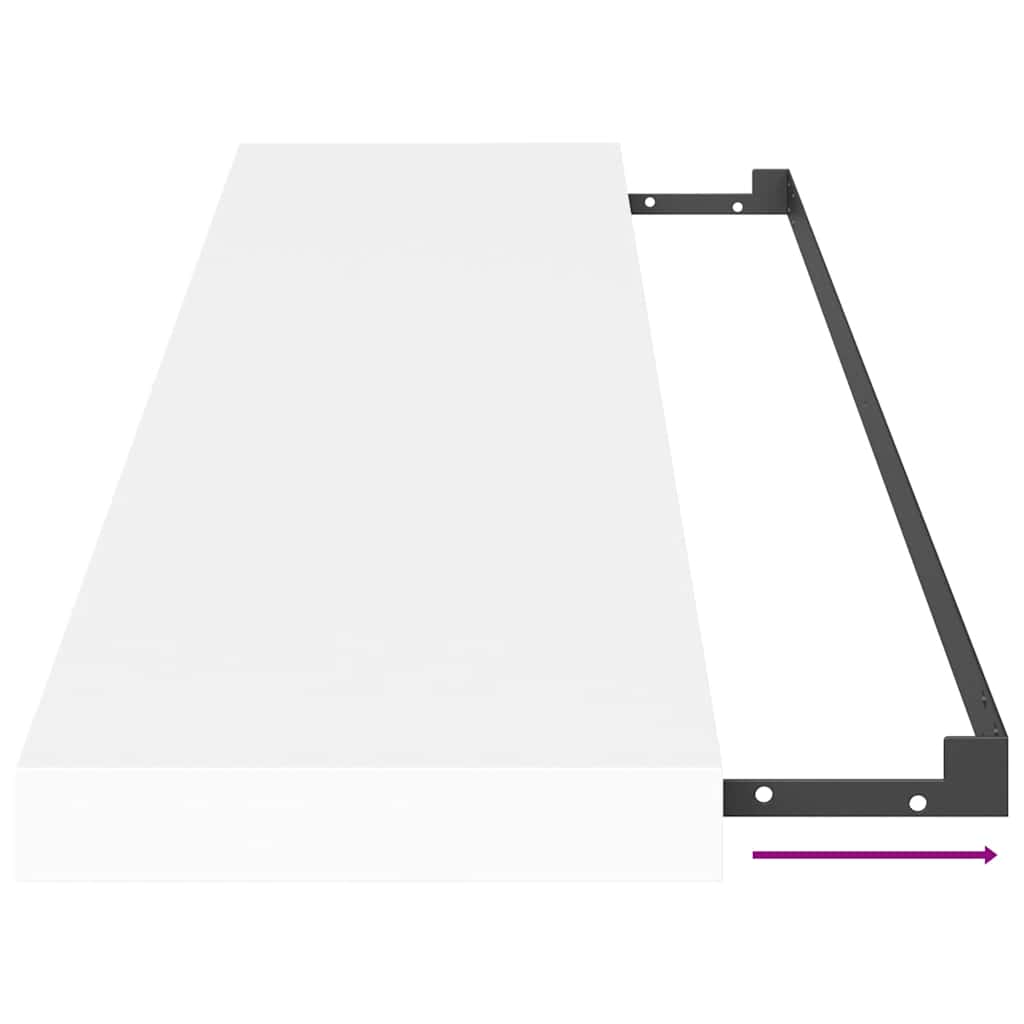 Ράφια Τοίχου 4 τεμ. Άσπρα 90x23,5x3,8 εκ. MDF