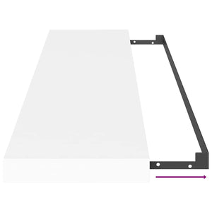 Ράφια Τοίχου 4 τεμ. Άσπρα 90x23,5x3,8 εκ. MDF