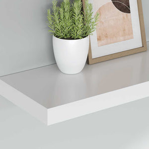 Ράφια Τοίχου 2 τεμ. Άσπρα 120x23,5x3,8 εκ. MDF