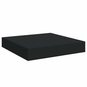Ράφια Τοίχου 2 τεμ. Μαύρα 23x23,5x3,8 εκ. MDF