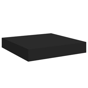 Ράφια Τοίχου 4 τεμ. Μαύρα 23x23,5x3,8 εκ. MDF