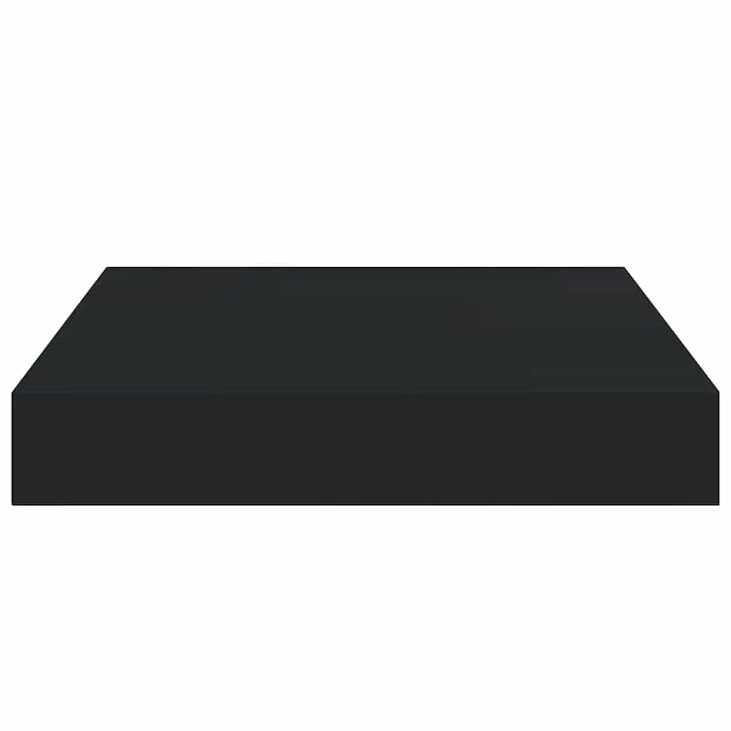 Ράφια Τοίχου 4 τεμ. Μαύρα 23x23,5x3,8 εκ. MDF