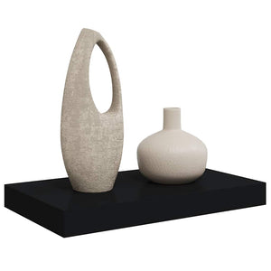 Ράφι Τοίχου Μαύρο 40x23,5x3,8 εκ. MDF