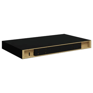 Ράφι Τοίχου Μαύρο 40x23,5x3,8 εκ. MDF